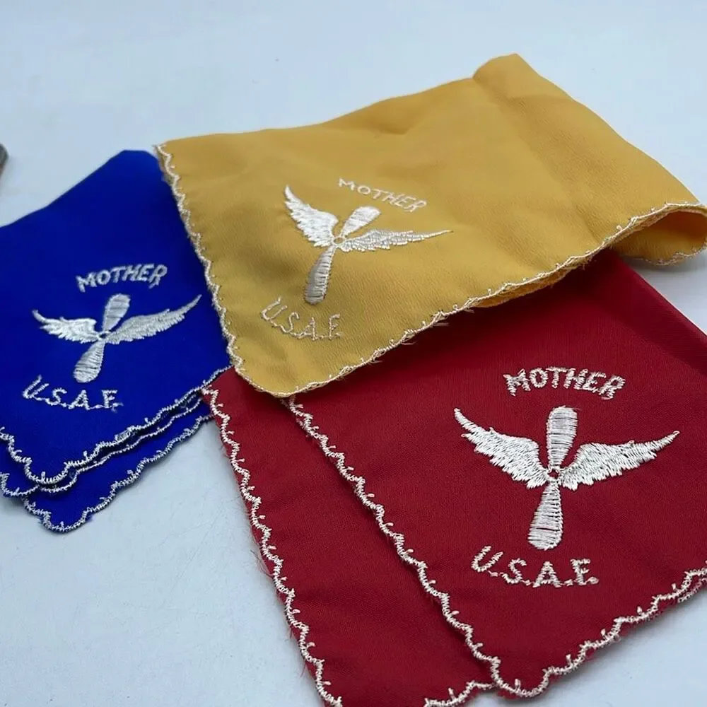 World war ll era sweetheart handkerchief. Army Air Force. Lot of 3